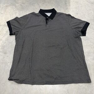 Shaquille O'Neal Geometric Men's Polo Size‎ 3XL Black White